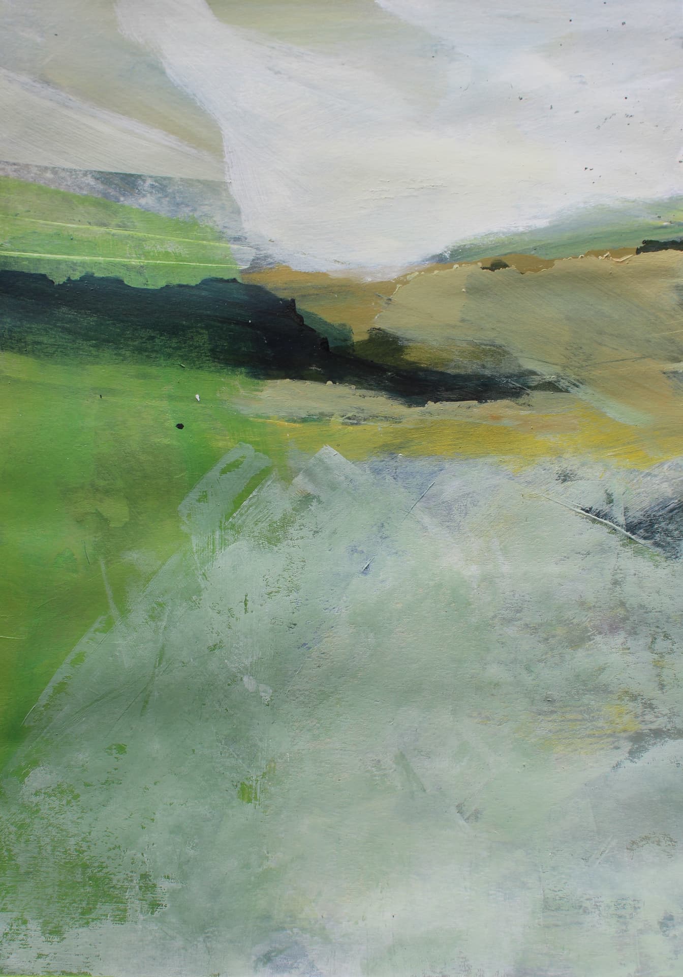 Borrowed Ground III — Mixed media on paper