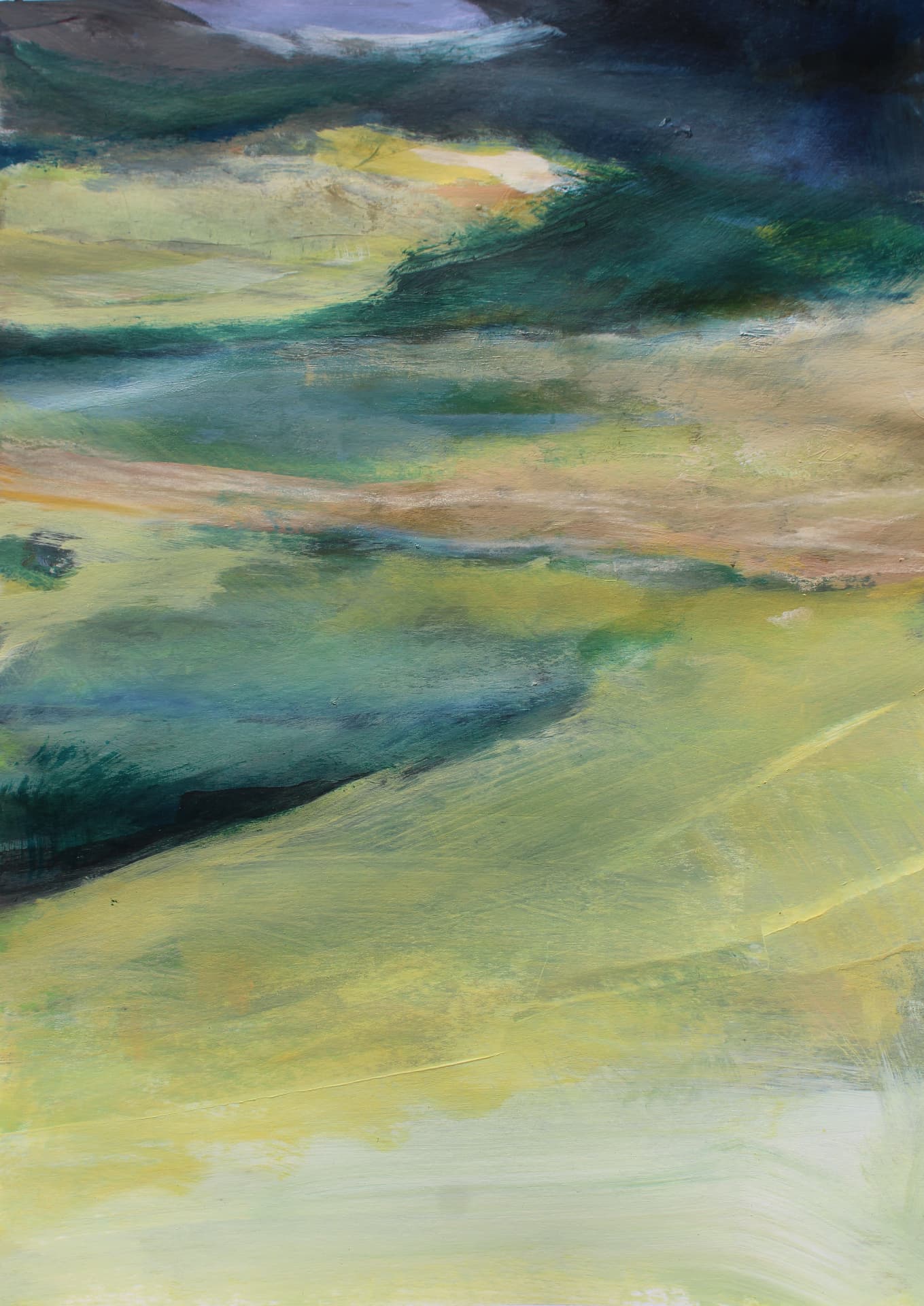 Borrowed Ground IV — Mixed media on paper