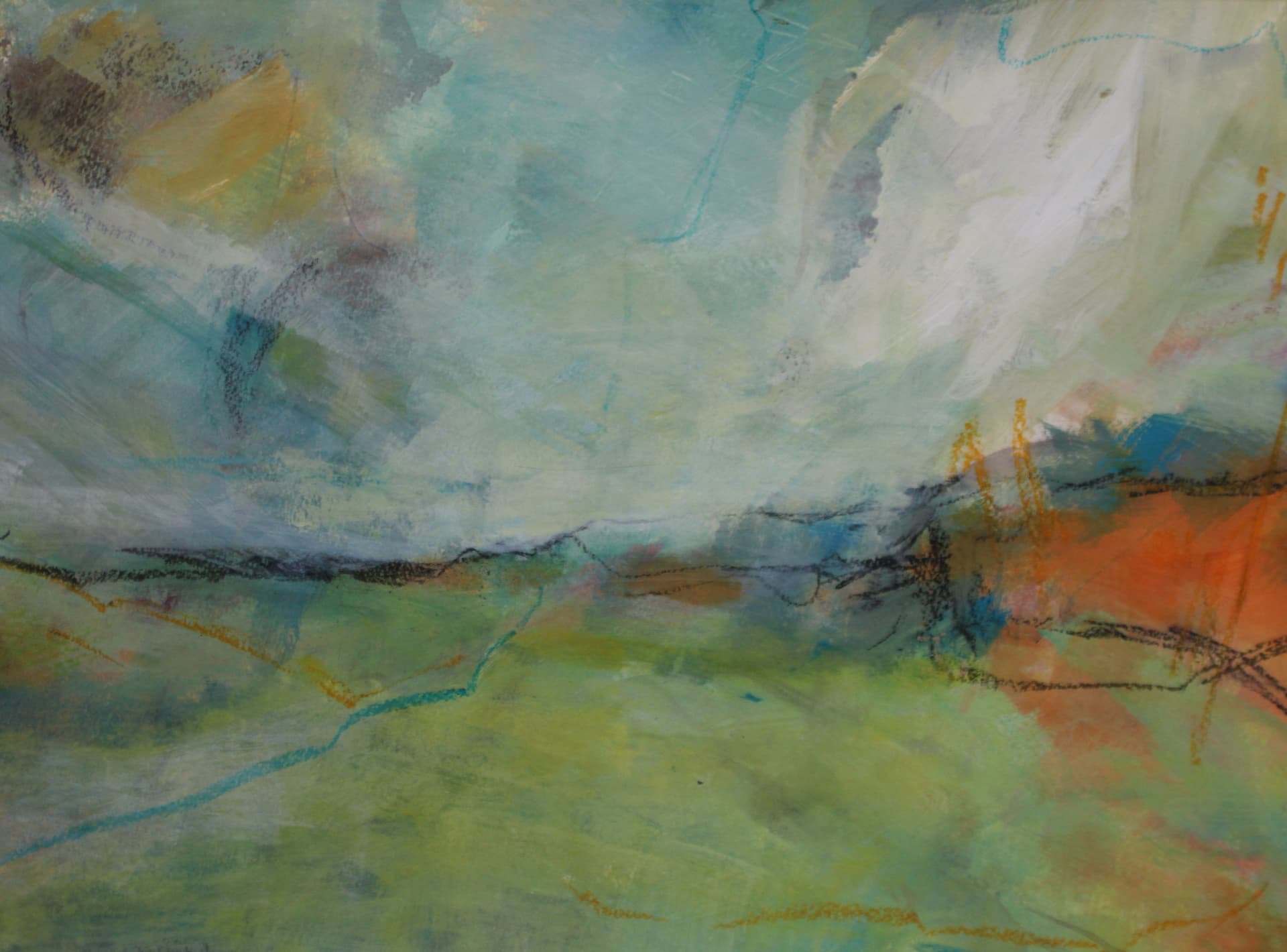 The Regular Route — Mixed media on paper