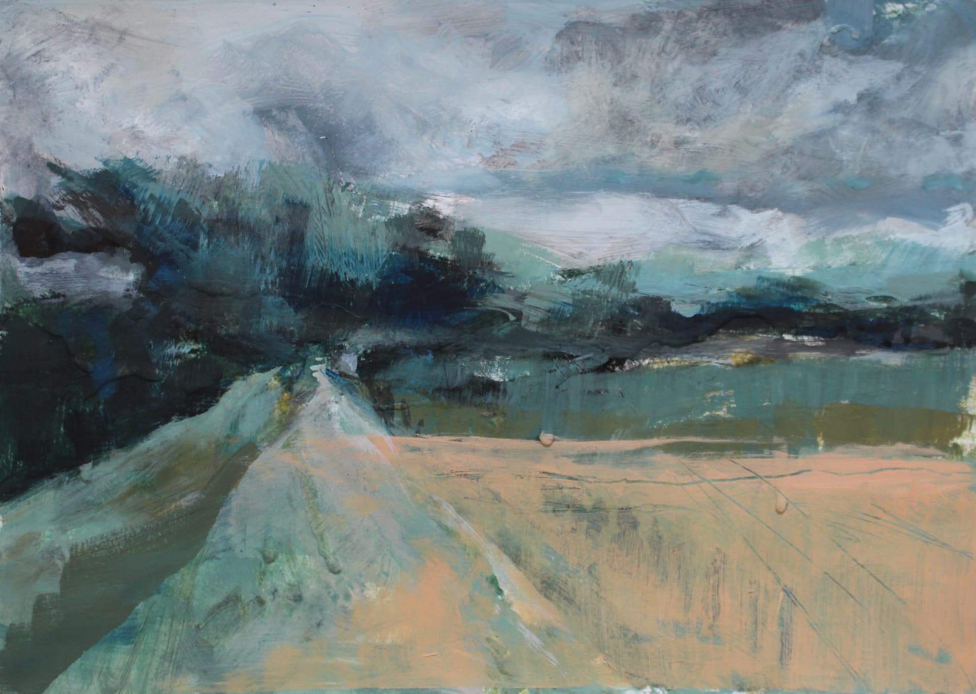 Common Ground II — Mixed media on paper