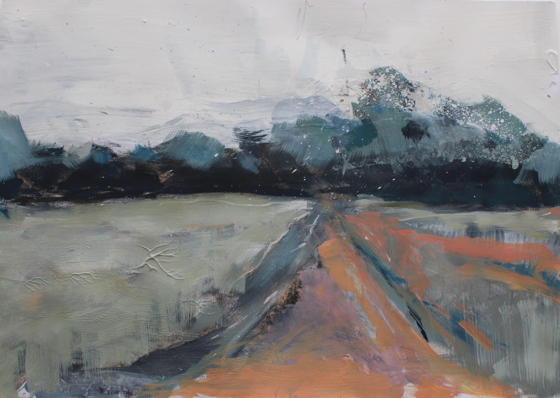 Common Ground I — Mixed media on paper